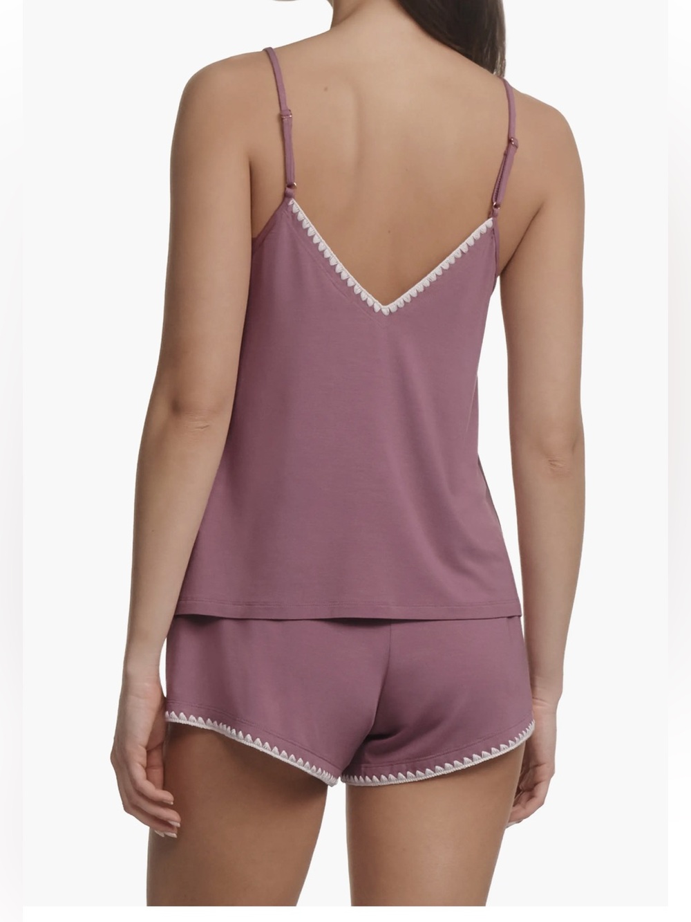Eberjey Frida Camisole & Shorts Pajama Set — Mauve - Picture 2 of 13